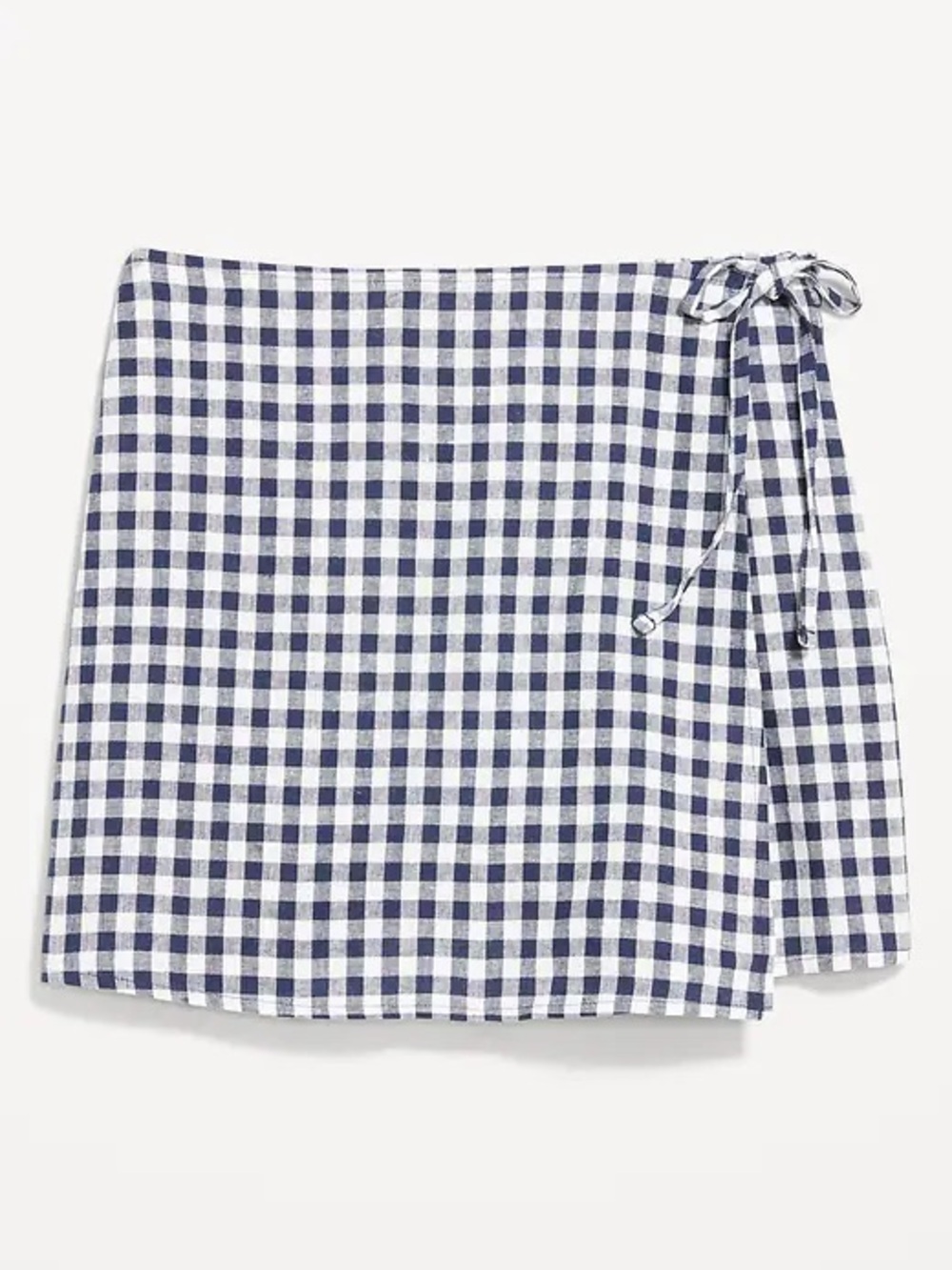 High-Waisted Wrap-Front Mini Skort